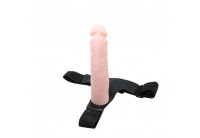 Гибкий фаллоимитатор-реалистик на трусиках Ultra Passionate Harness - 21,5 см.