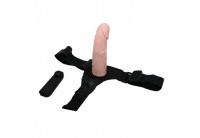 Реалистичный полый фаллоимитатор на трусиках Ultra Passionate Harness - 15 см.