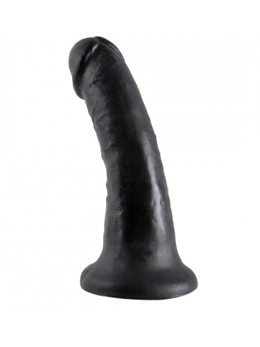 Чёрный фаллоимитатор с присоской 6 Cock - 15,2 см.