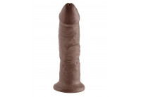 Коричневый фаллоимитатор 9 Cock - 22,9 см.