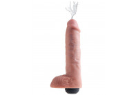 Телесный фаллоимитатор с функцией семяизвержения 11 Squirting Cock with balls - 27,9 см.
