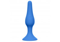 Синяя анальная пробка Slim Anal Plug Medium - 11,5 см.