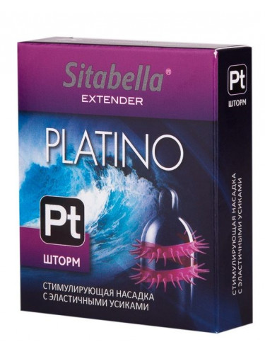 Стимулирующая насадка со спиралью из усиков Platino Шторм
