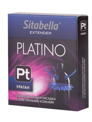 Стимулирующая насадка с усиками и шипиками Platino Ураган