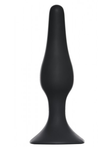Чёрная анальная пробка Slim Anal Plug Large - 12,5 см.