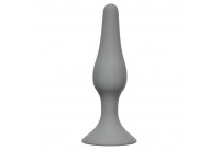 Светло-серая анальная пробка Slim Anal Plug Large - 12,5 см.