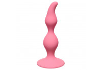 Розовая анальная пробка Curved Anal Plug Pink - 12,5 см.