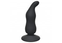 Чёрная анальная пробка Waved Anal Plug Black - 11 см.