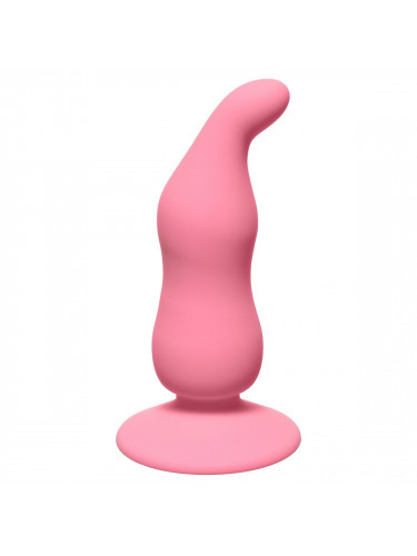Розовая анальная пробка Waved Anal Plug Pink - 11 см.
