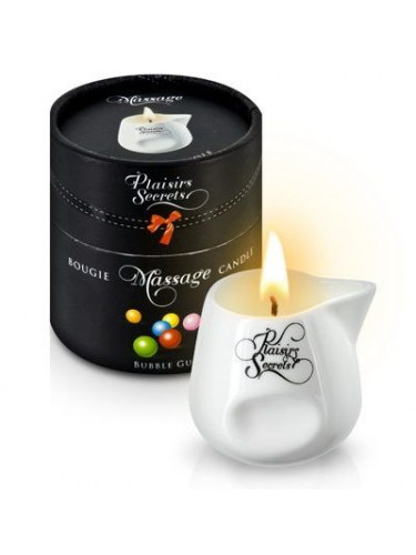 Массажная свеча с ароматом бубль-гума Bougie de Massage Gourmande Bubble Gum - 80 мл.