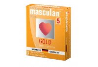Презервативы Masculan Gold с ароматом ванили - 3 шт.