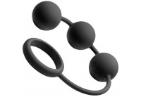 Анальные шарики Silicone Cock Ring with 3 Weighted Balls