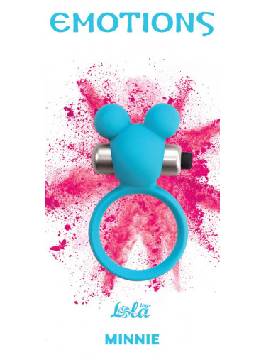 Голубое эрекционное виброколечко Emotions Minnie Breeze