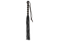 Чёрная мини-плеть из резины Rubber Mini Whip - 22 см.