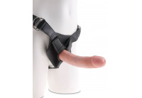 Телесный страпон на трусиках Strap-on Harness Cock - 20,3 см.