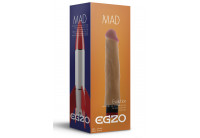 Реалистичный мультискоростной вибратор без мошонки Mad Rocket - 21 см.