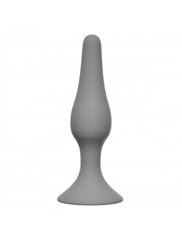 Серая анальная пробка Slim Anal Plug Medium - 11,5 см.