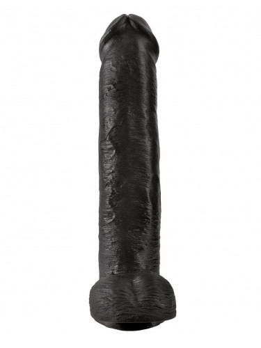 Чёрный фаллоимитатор-гигант 15 Cock with Balls - 40,6 см.