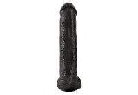 Чёрный фаллоимитатор-гигант 15 Cock with Balls - 40,6 см.
