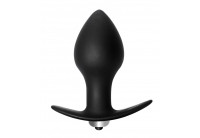 Чёрная анальная вибропробка Bulb Anal Plug - 10 см.