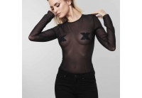Черные крестообразные пэстисы FLASH CROSS PASTIES