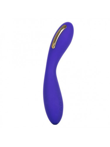 Фиолетовый вибратор с электростимуляцией Intimate E-Stimulator Wand - 21,5 см.