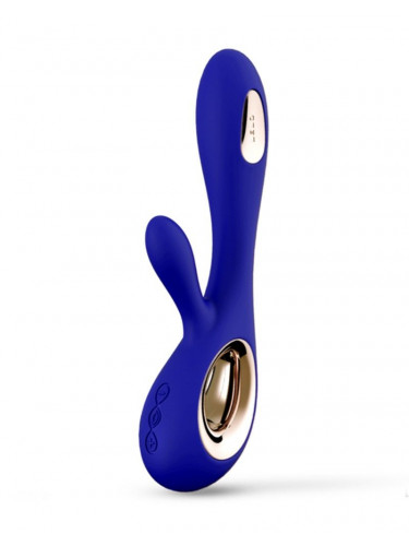 Синий вибратор-кролик Lelo Soraya Wave - 21,8 см.
