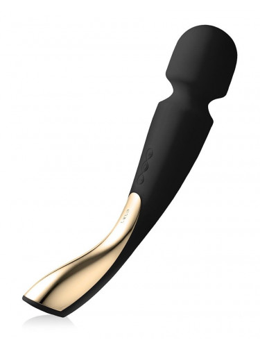 Черный вибромассажёр Lelo Smart Wand 2 Large - 30,4 см.