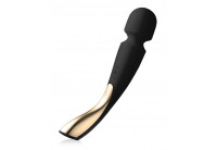 Черный вибромассажёр Lelo Smart Wand 2 Large - 30,4 см.