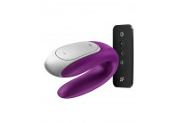 Фиолетовый вибромассажёр для пар Satisfyer Double Fun