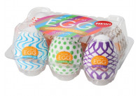Набор из 6 мастурбаторов Tenga EGG IV с различным рельефом