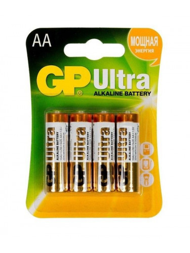Батарейки алкалиновые GP Ultra Alkaline AA/LR6 - 4 шт.