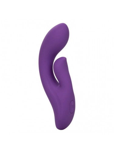 Фиолетовый вибратор-кролик Stella Liquid Silicone Dual Pleaser - 17,25 см.
