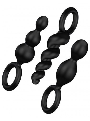 Набор чёрных анальных цепочек Satisfyer Booty Call