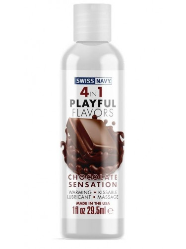 Массажный гель 4-в-1 Chocolate Sensation с ароматом шоколада - 29,5 мл.