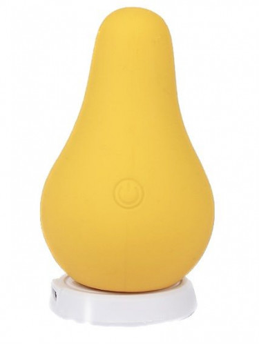 Желтый перезаряжаемый вибратор Juicy Pear - 8,2 см.