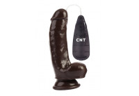 Коричневый вибратор-реалистик 6.9 Stud Realistic Dildo - 17,5 см.