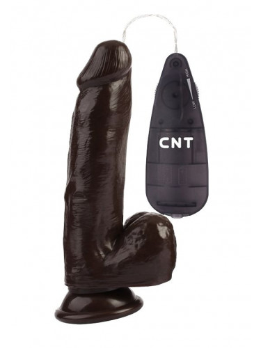 Коричневый вибратор-реалистик 7.4 Stud Realistic Dildo - 19 см.
