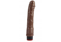 Коричневый вибратор-реалистик 9 Vibrating Dildo - 22,5 см.