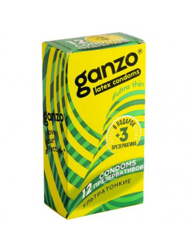 Ультратонкие презервативы Ganzo Ultra thin - 15 шт.