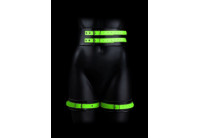 Набор для бондажа Thigh Cuffs with Belt and Handcuffs - размер L-XL