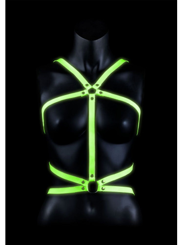 Портупея Body Harness с неоновым эффектом - размер L-XL