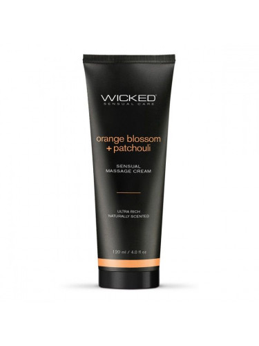 Массажный легкий крем WICKED Orange Blossom plus Patchouli - 120 мл.