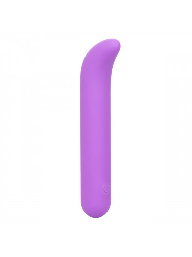 Фиолетовый мини-вибромассажер Liquid Silicone Mini G Vibe для стимуляции зоны G - 10,75 см.