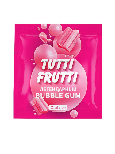 Саше гель-смазки Tutti-frutti со вкусом бабл-гам - 4 гр.
