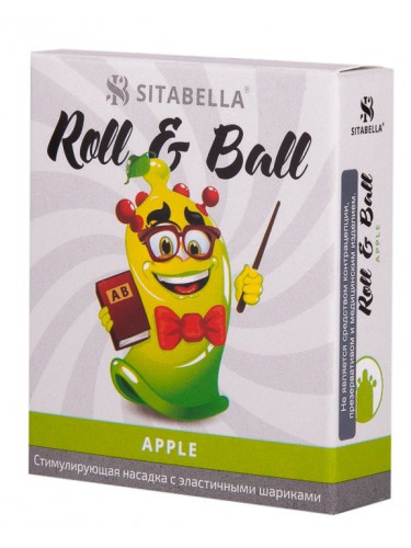 Стимулирующий презерватив-насадка Roll Ball Apple