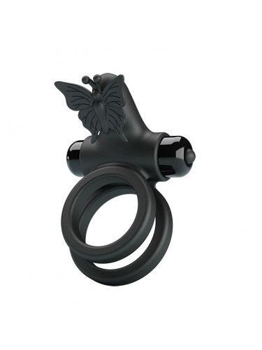 Черное эрекционное виброкольцо Passionate Ring IX