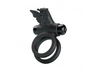 Черное эрекционное виброкольцо Passionate Ring IX