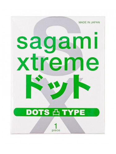 Презерватив Sagami Xtreme Type-E с точками - 1 шт.