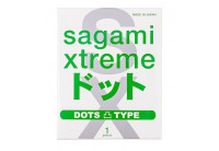 Презерватив Sagami Xtreme Type-E с точками - 1 шт.